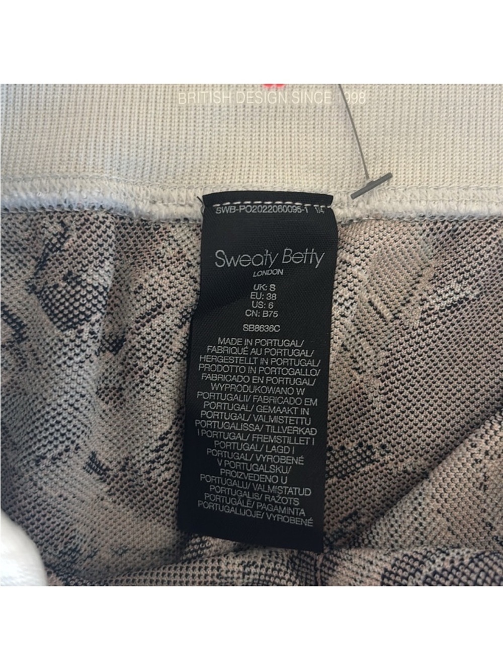 Sweaty Betty Base Layer Leggings in Blue Glacier Jacquard Size Small (6) NWT - Picture 6 of 8
